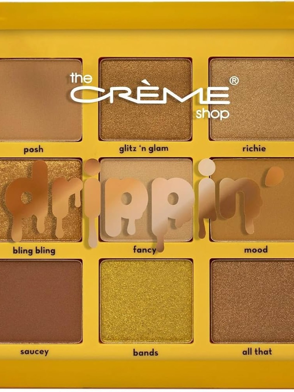 The Crème Shop Drippin' Eyeshadow Palette — Warm Gold & Brown Shades